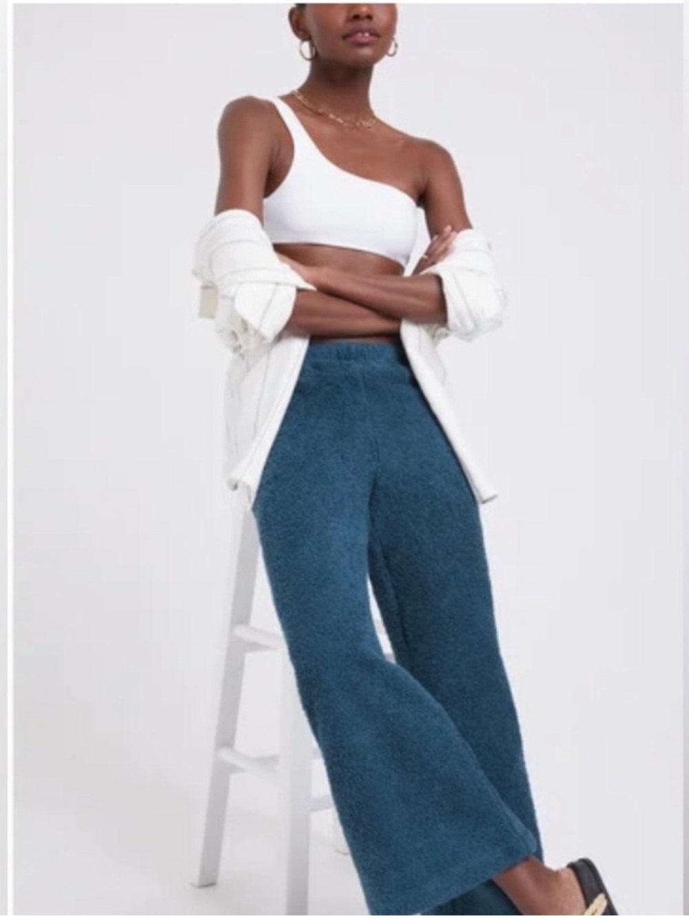 XS Simone Fan- The Pants (Color: Jade/ Material: Terry cloth/ Size: XS)